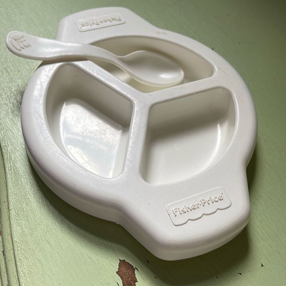 Fisher-Price 1995 fun with food divider dish and spoon replacement parts.